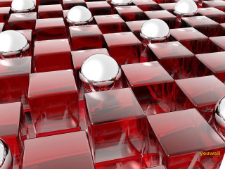 Red white background shiny objects - center free wallpaper for desktop