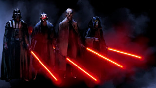 Costume lightsaber group people faces 2 - cinematic concept art free wallpaper for desktop