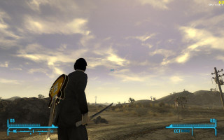 Desert man guitar case plane - a desert area free wallpaper