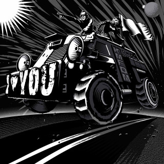 Black white monster truck person - the front free wallpaper for tablet