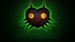Green black face yellow eyes - a face free wallpaper for desktop