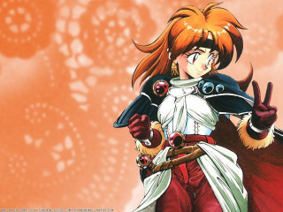 Woman red white outfit sword 5 - a red tail free wallpaper