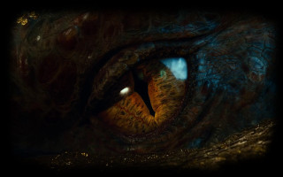 Dragon eye closeup dark background - symbolism free wallpaper for desktop