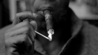Man smoking cigarette black white 2 - a man smoking free wallpaper