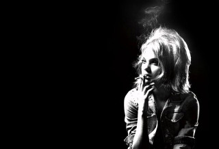 Woman smoking cigarette dark night 3 - a woman smoking free wallpaper