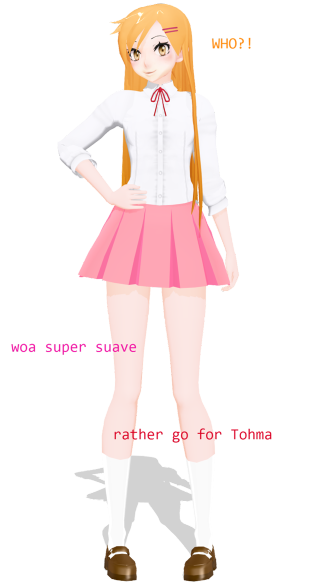 Girl skirt shirt name tag - anime girl free wallpaper for mobile