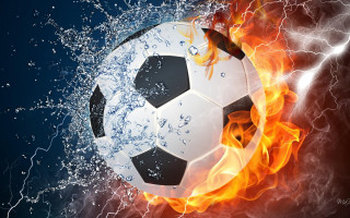 Soccer ball fire water dark - andrew robertson free wallpaper