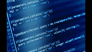 Computer screen code blue background - les automatiste free wallpaper