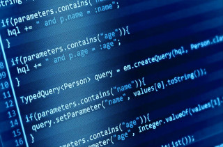 Computer screen code blue background 2 - les automatiste free wallpaper