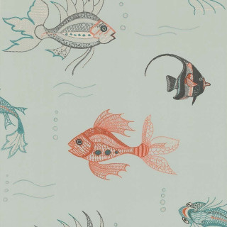 Fish white background blue red - the bottom of the picture free wallpaper for tablet