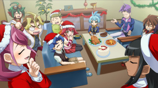 Group people table cake santa 2 - a santa hat free wallpaper