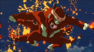 Red suit man flying demon - a red demon free wallpaper