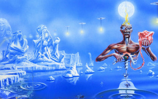 Strange man body water light - fantasy artwork free wallpaper