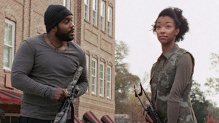 Man woman guns red awning - northwest school free wallpaper