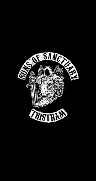 Black background white logo sons - album cover free wallpaper for mobile