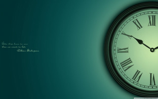 Clock roman numerals green background 7 - a place free wallpaper