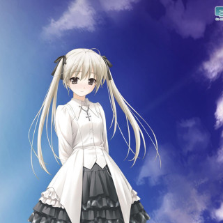 Anime girl white dress long 2 - free gaming wallpaper for tablet