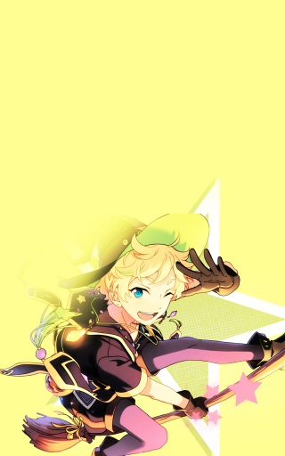 Woman archer flying yellow star - rayonism free wallpaper for mobile