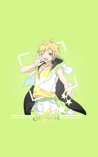 Cartoon character green background star - vector art free wallpaper for mobile