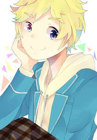 Blonde hair blue eyes serious 2 - pastel color free wallpaper for mobile