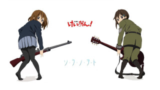 Anime couple guitars dog gun - neodada free wallpaper for desktop