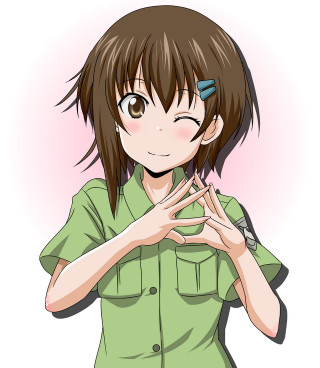 Girl hands together face folded - hand free wallpaper