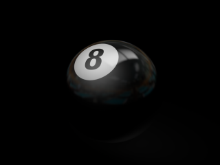 Black white eight ball dark - 8 k free wallpaper