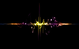 Sound wave dark background yellow - visible free wallpaper