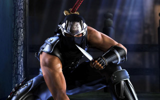 Man ninja suit sword helmet - his head and a helmet free wallpaper