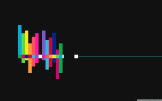 Colorful line black background white - pixel art free wallpaper