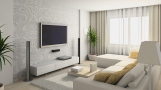 Living room flat screen tv 2 - the wall free wallpaper
