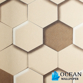 Hexagonal pattern tiles ocean wallpaper - geometric abstract art free wallpaper for tablet