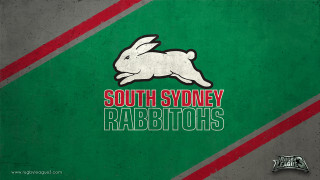 Rabbit running green red background - emma geary free wallpaper