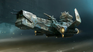 Futuristic space ship floating star - a futuristic space ship free wallpaper