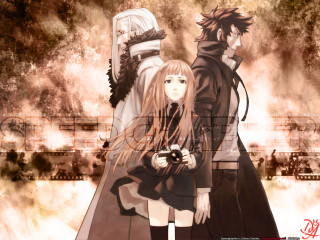 Anime scene man woman gun - a anime scene free wallpaper