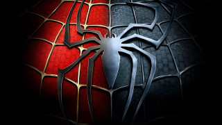 Spiderman logo red black background - marvel free wallpaper
