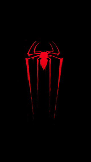 Red spider man logo black 3 - alton tobey free wallpaper for mobile