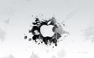 Apple logo white background black - an apple logo free wallpaper for desktop