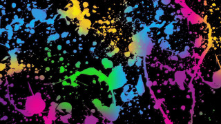 Colorful paint splatters black background 4 - albert irvin free wallpaper