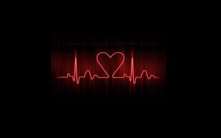 Heartbeat red line crossstitch love - analytical art free wallpaper for desktop
