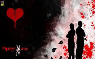 Couple heart shaped balloon black - balloon free wallpaper for desktop