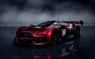 Red sports car dark room 49 - panfuturism free wallpaper for desktop