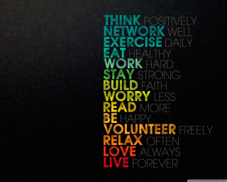 Black background rainbow colored text - figurativism free wallpaper