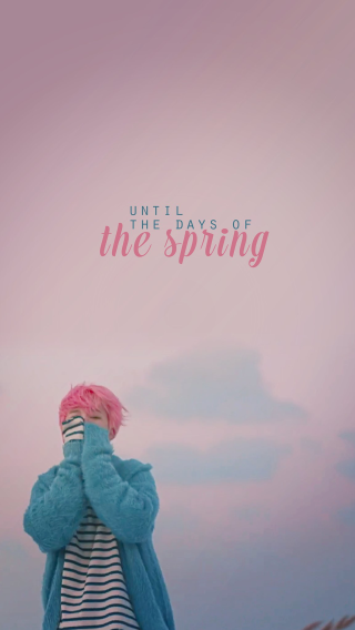 Pink hair blue jacket sky - free spring wallpaper for mobile