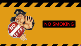 Man smoking cigarette no smoking - jagged line free wallpaper for desktop