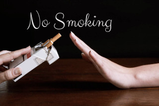 Person holding cigarette no smoking - free aesthetic wallpaper for desktop