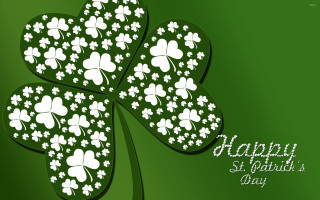 Green shamrock white shamrocks happy - charles mcauley free wallpaper for desktop