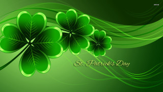 Green leaves stpatricksday gold folkart - charles mcauley free wallpaper