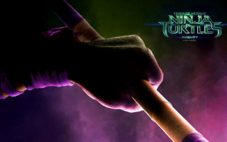 Person holding bat purple background - poster art free wallpaper for desktop