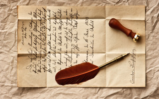 Pen feather paper writing resting - a pen free wallpaper